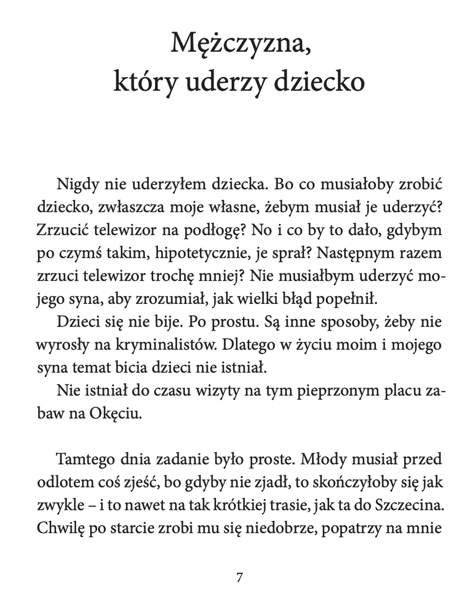 Mężczyzna, który uderzy dziecko