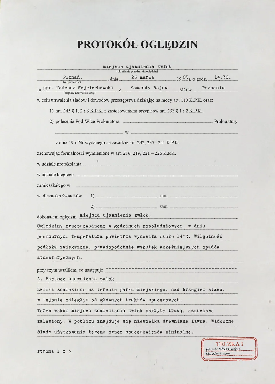 Gra kryminalna „Akta tajemnic. Sprawa: Kobieta nad stawem